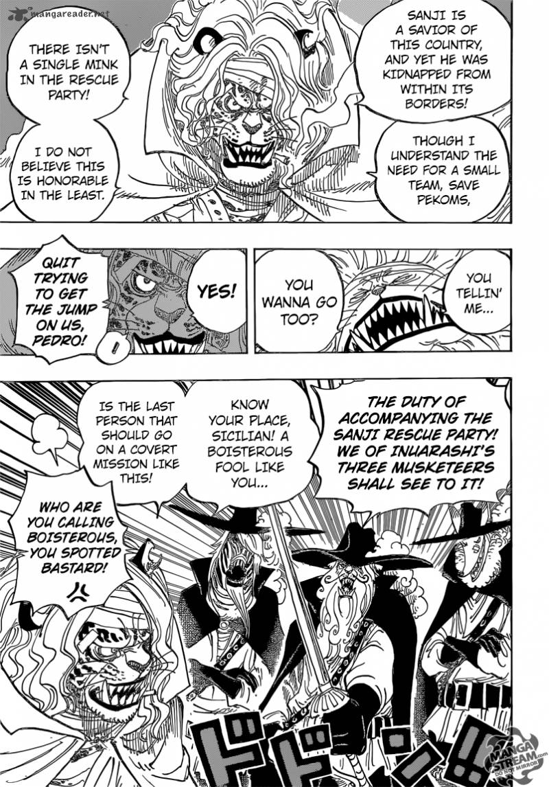 One Piece Manga Chapter 822 page 9 - Descending the Elephant