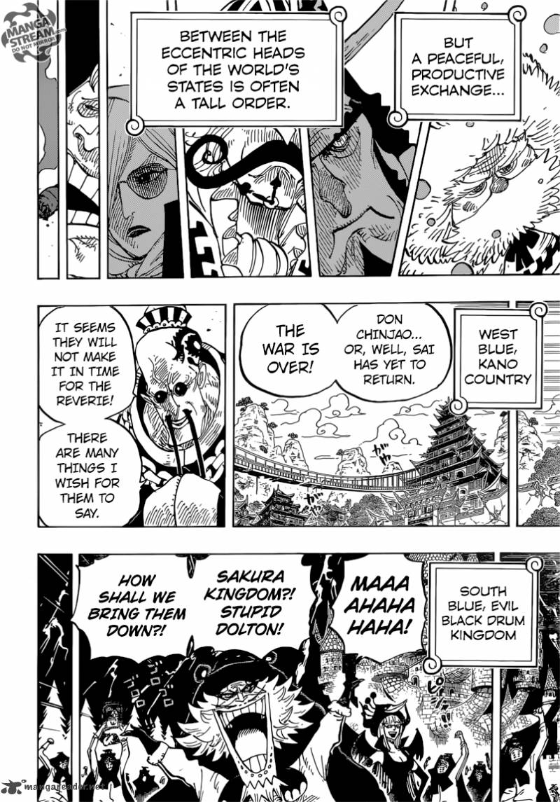 One Piece Manga Chapter 823 page 9 - The World is Restless