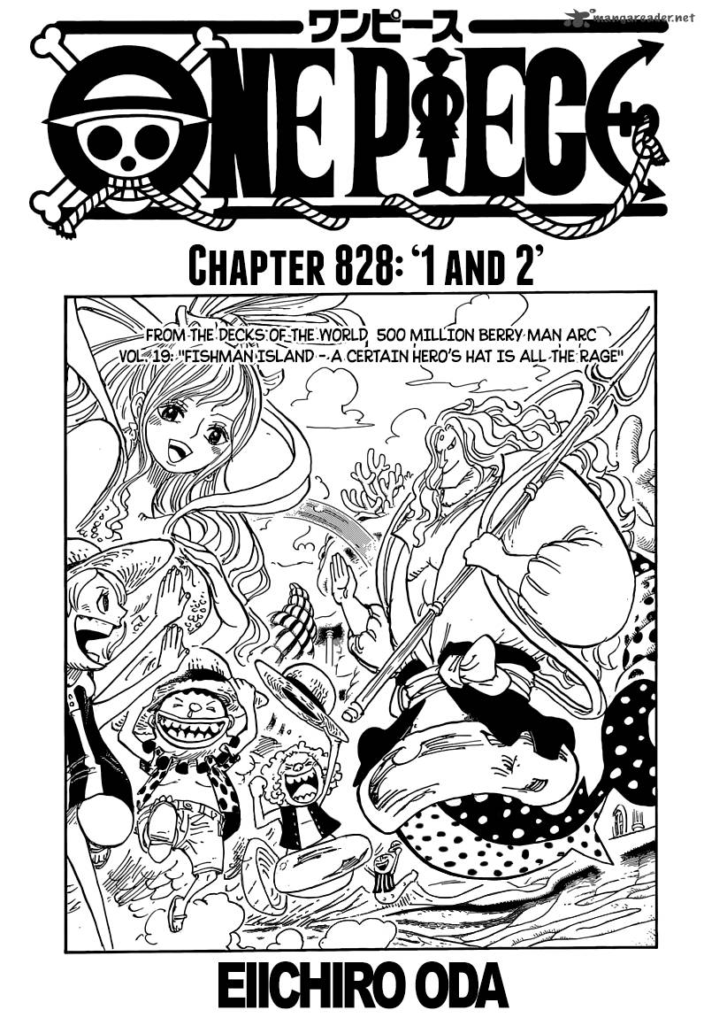 One Piece Manga Chapter 828 page 1 - 1 and 2