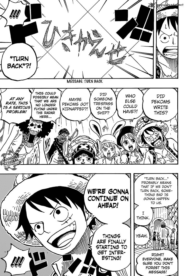 One Piece Manga Chapter 828 page 13 - 1 and 2