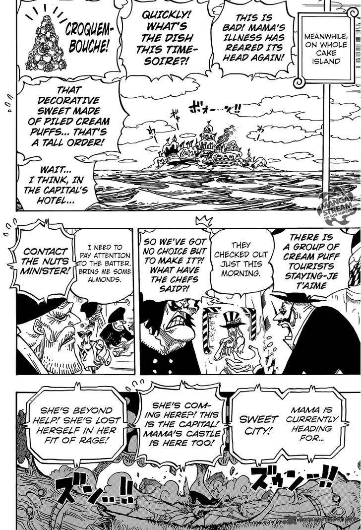 One Piece Manga Chapter 829 page 7 - Emperor of the Sea, Charlotte Linlin