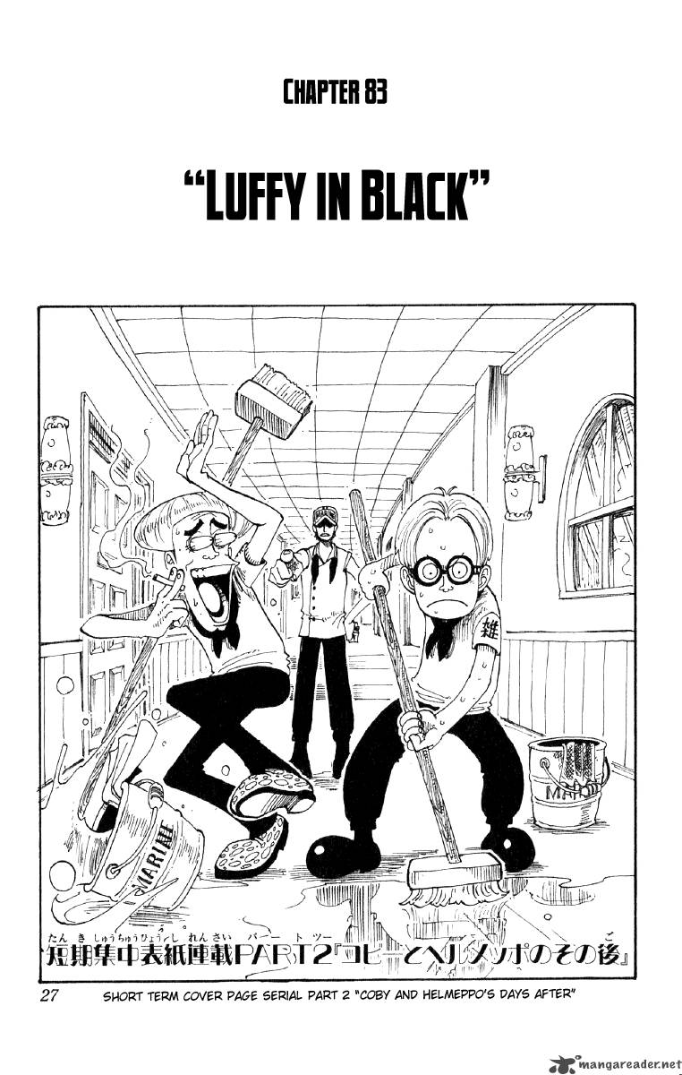 One Piece Manga Chapter 83 page 1 - Luffy in Black