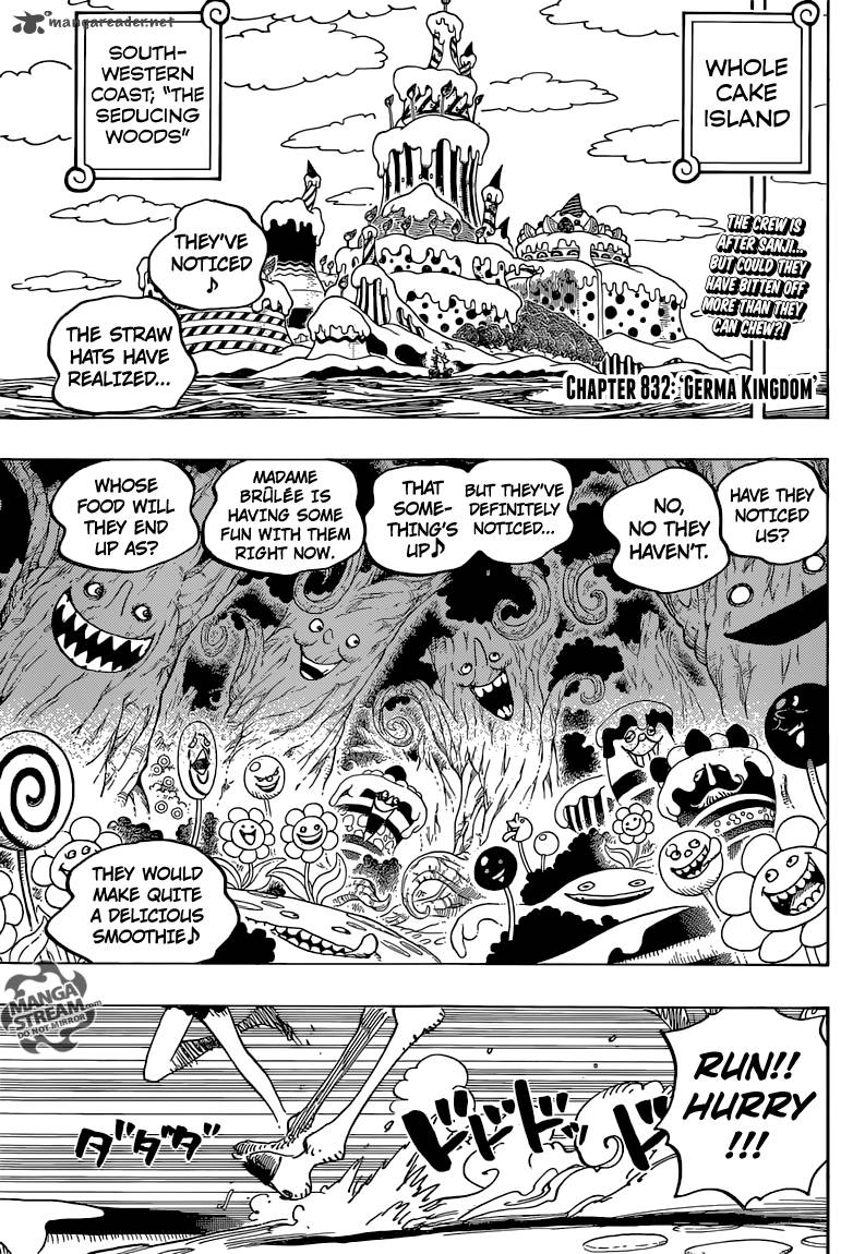 One Piece Manga Chapter 832 page 3 - Germa Kingdom