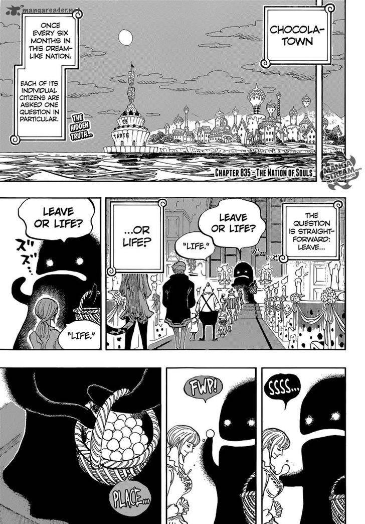 One Piece Manga Chapter 835 page 5 - The Nation of Souls