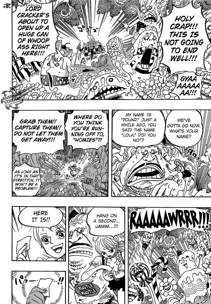 One Piece Manga Chapter 836 page 12 - The Vivre Card Lola Gave