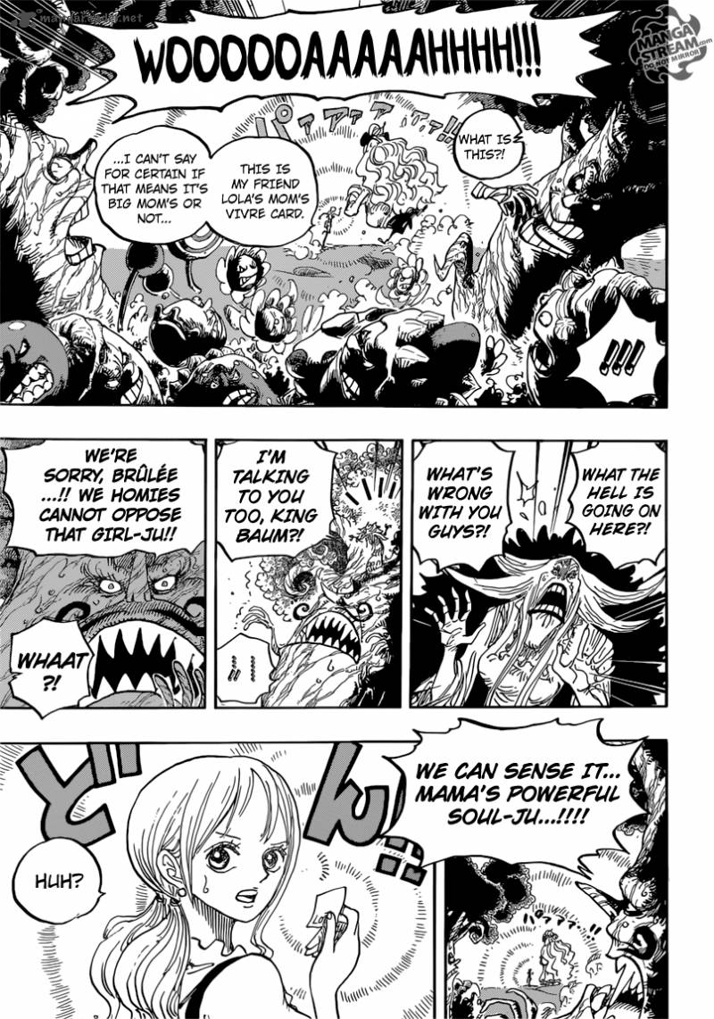 One Piece Manga Chapter 836 page 13 - The Vivre Card Lola Gave