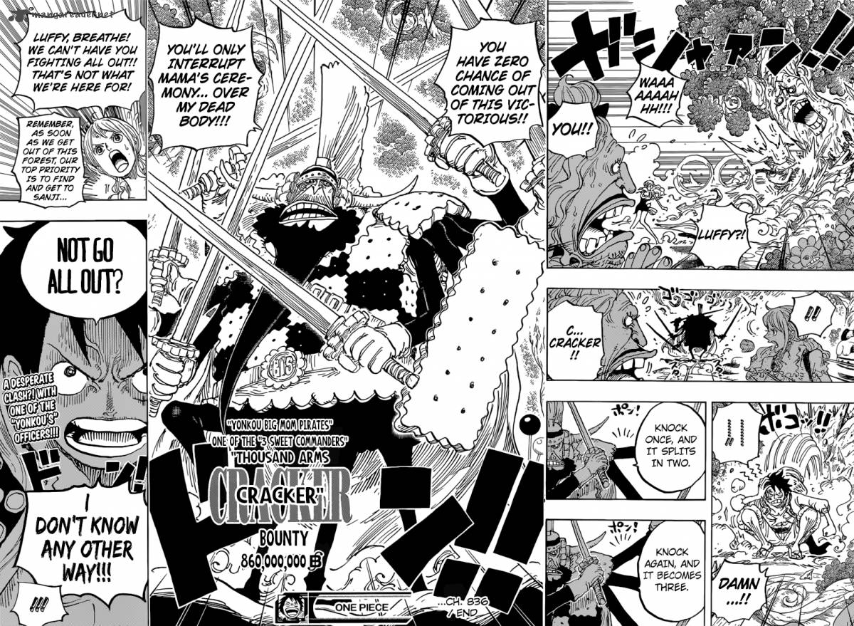 One Piece Manga Chapter 836 page 14 - The Vivre Card Lola Gave
