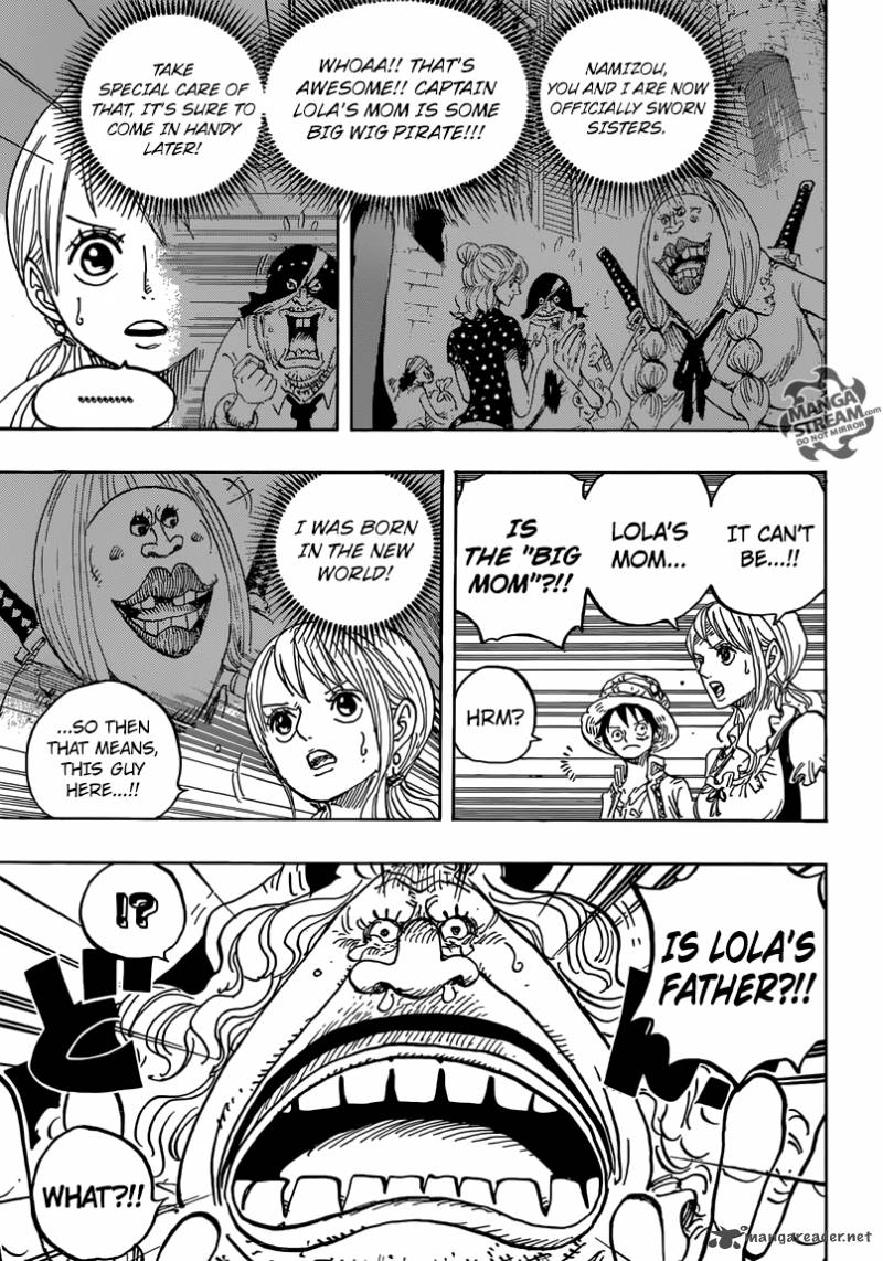 One Piece Manga Chapter 836 page 3 - The Vivre Card Lola Gave