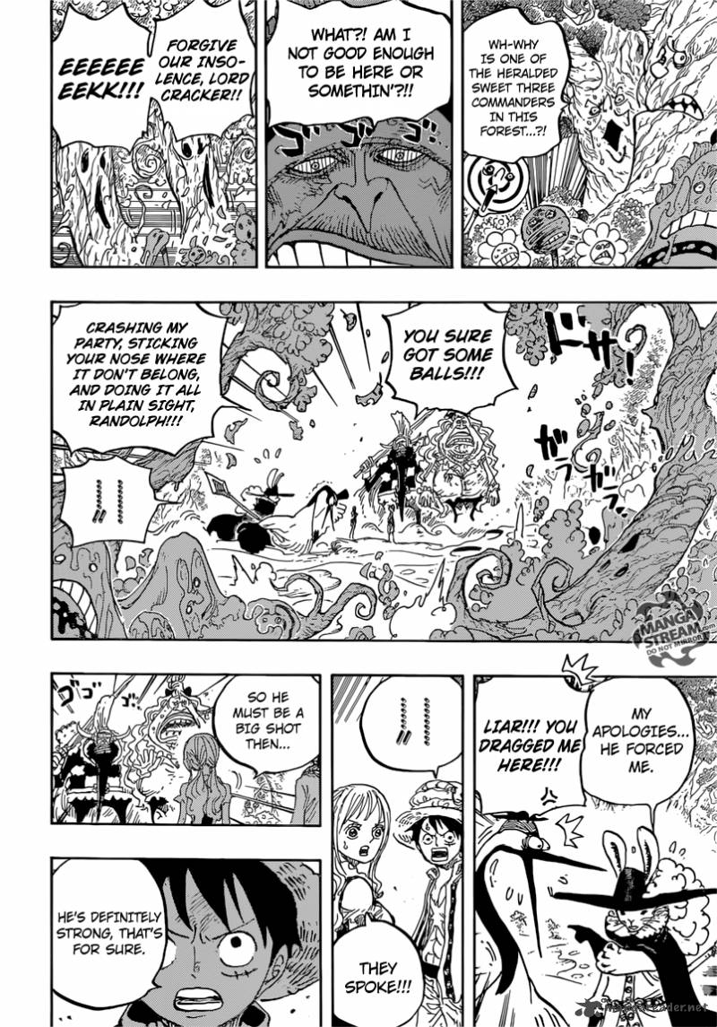 One Piece Manga Chapter 836 page 6 - The Vivre Card Lola Gave