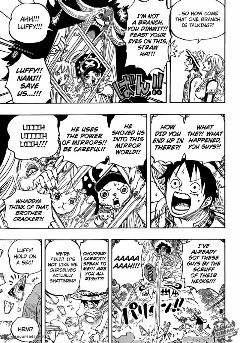 One Piece Manga Chapter 836 page 9 - The Vivre Card Lola Gave