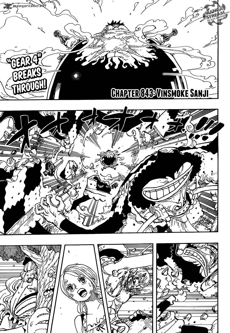One Piece Manga Chapter 843 page 1 - Vinsmoke Sanji
