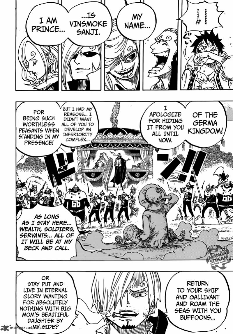 One Piece Manga Chapter 843 page 17 - Vinsmoke Sanji
