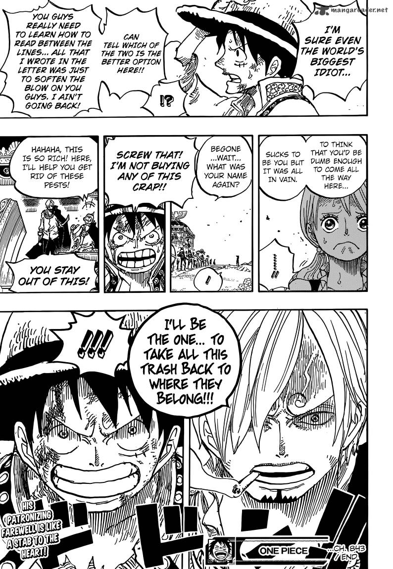 One Piece Manga Chapter 843 page 18 - Vinsmoke Sanji