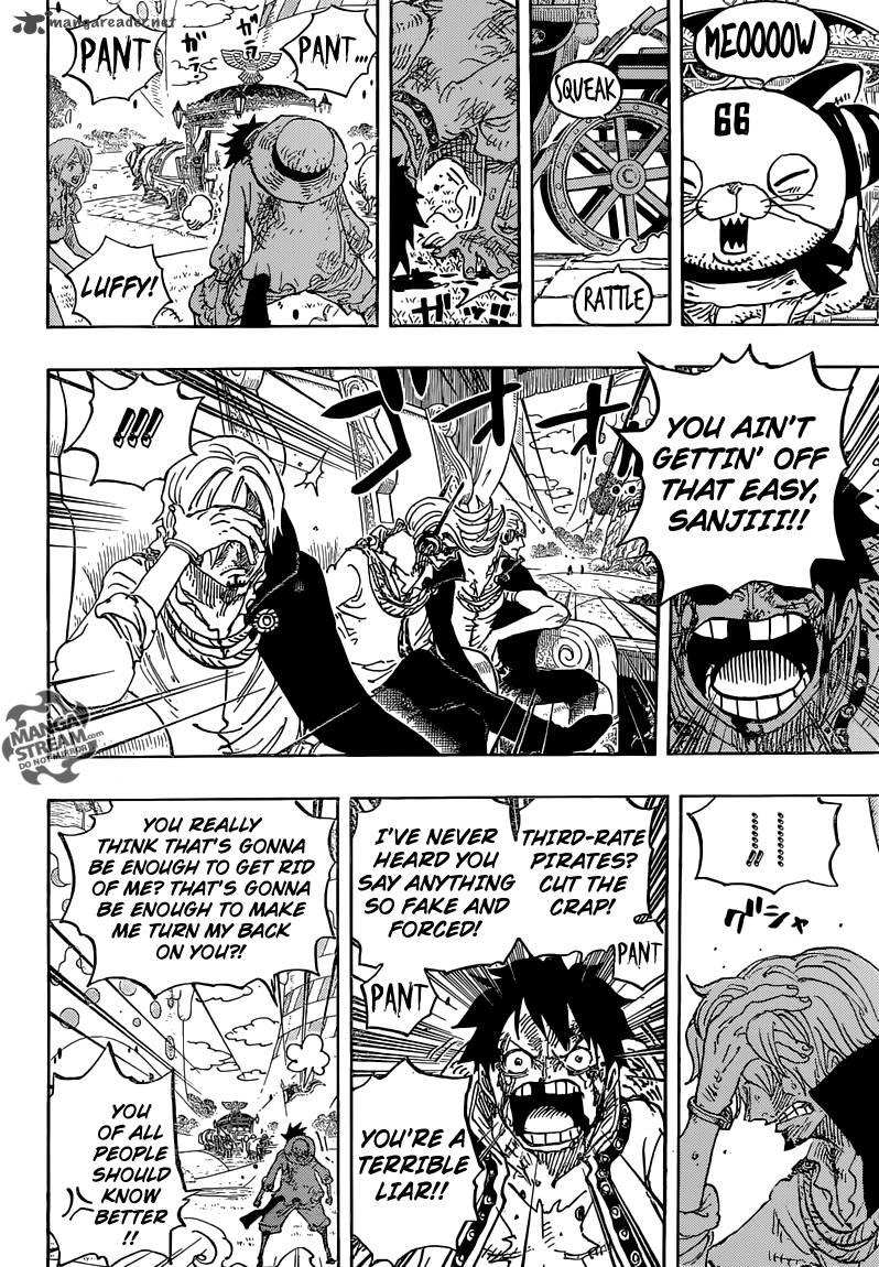 One Piece Manga Chapter 844 page 14 - Luffy vs. Sanji