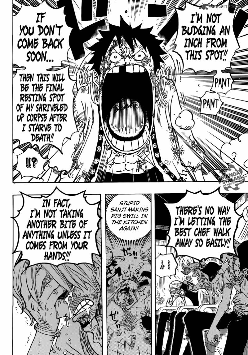 One Piece Manga Chapter 844 page 16 - Luffy vs. Sanji
