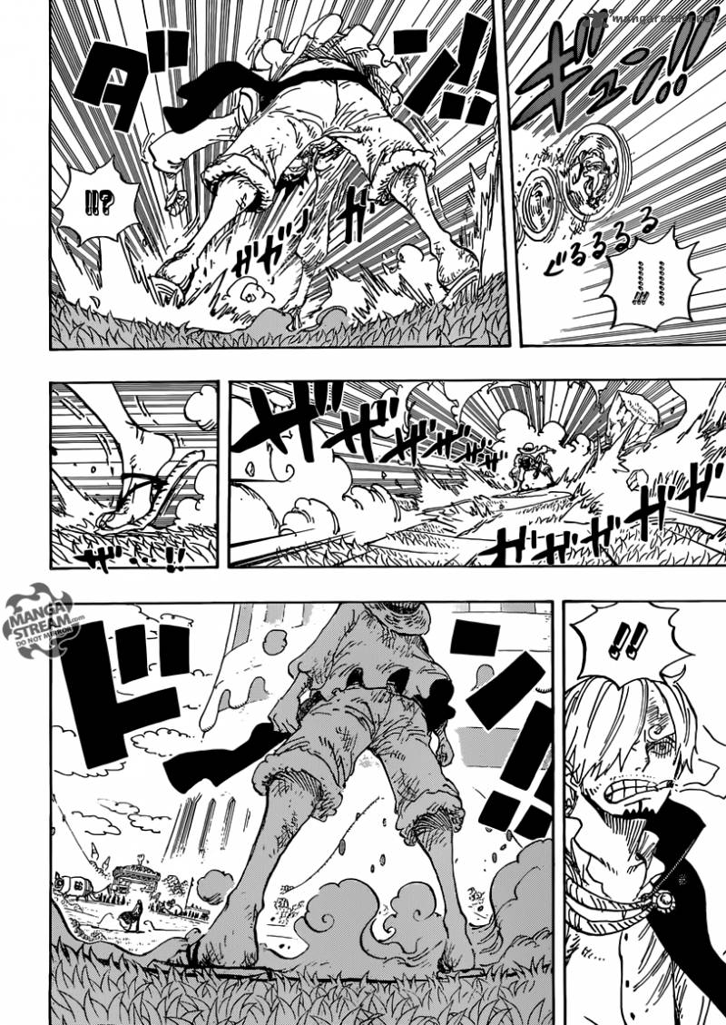 One Piece Manga Chapter 844 page 6 - Luffy vs. Sanji