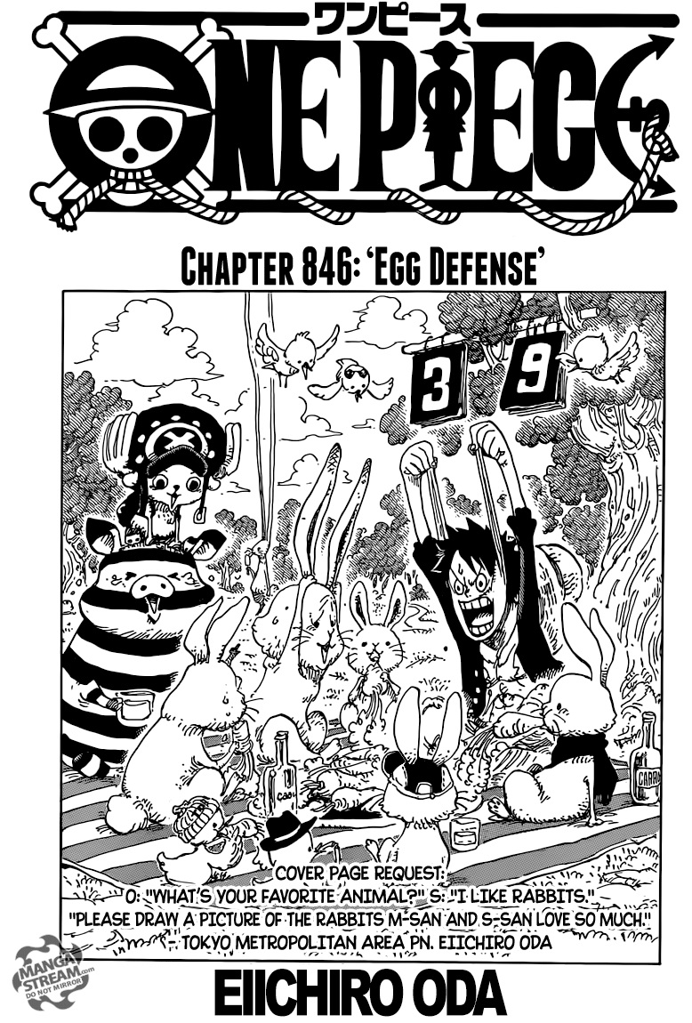 One Piece Manga Chapter 846 page 1 - Tamago Security