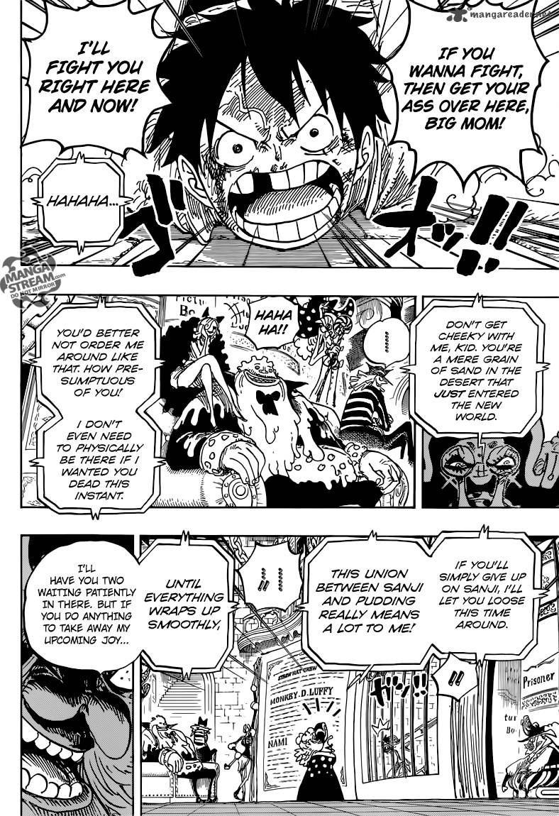 One Piece Manga Chapter 847 page 10 - Luffy and Big Mom