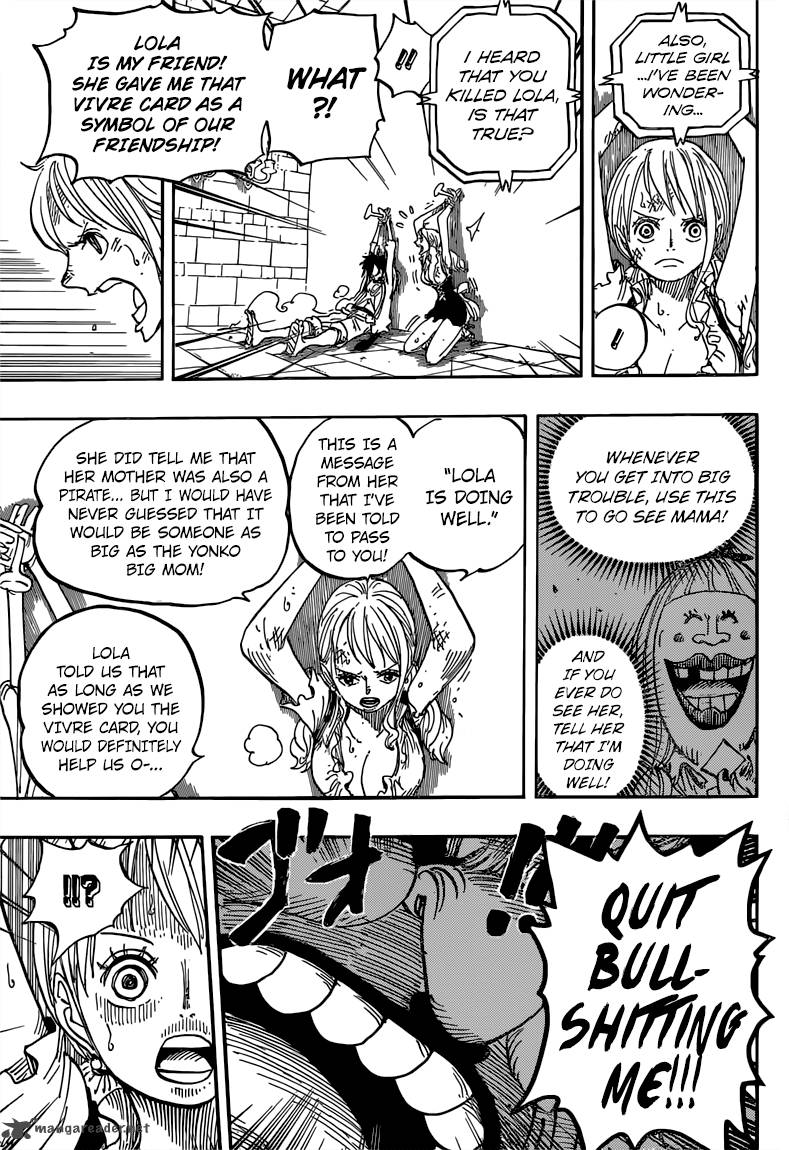 One Piece Manga Chapter 847 page 13 - Luffy and Big Mom