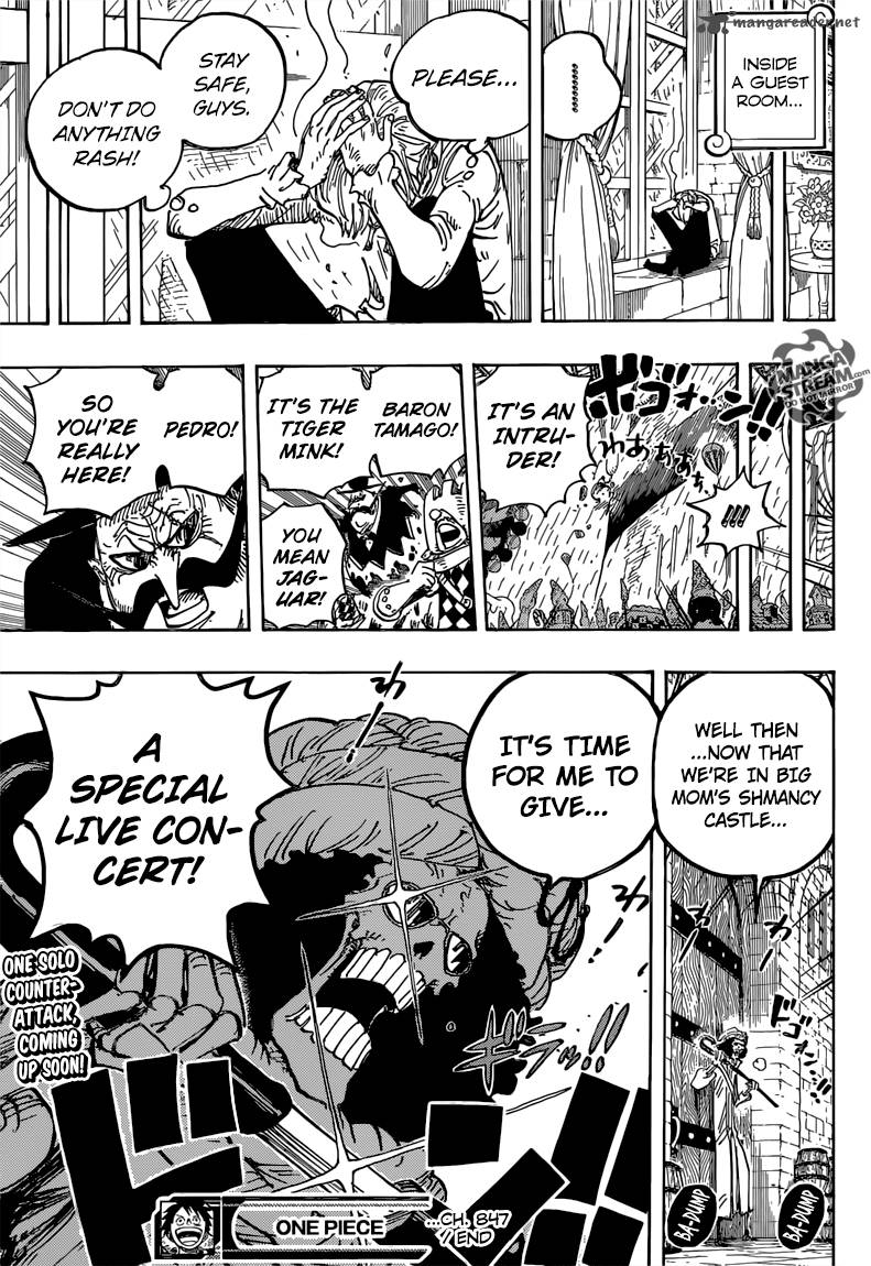 One Piece Manga Chapter 847 page 17 - Luffy and Big Mom