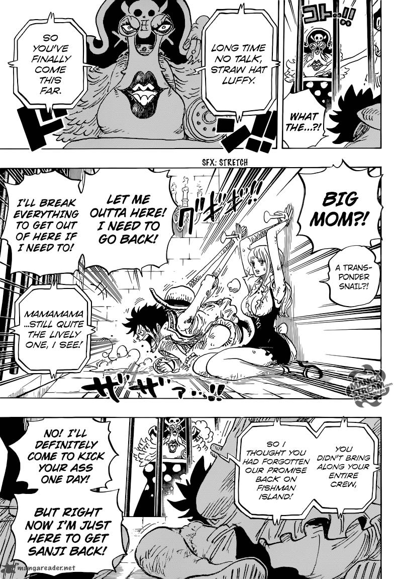 One Piece Manga Chapter 847 page 9 - Luffy and Big Mom