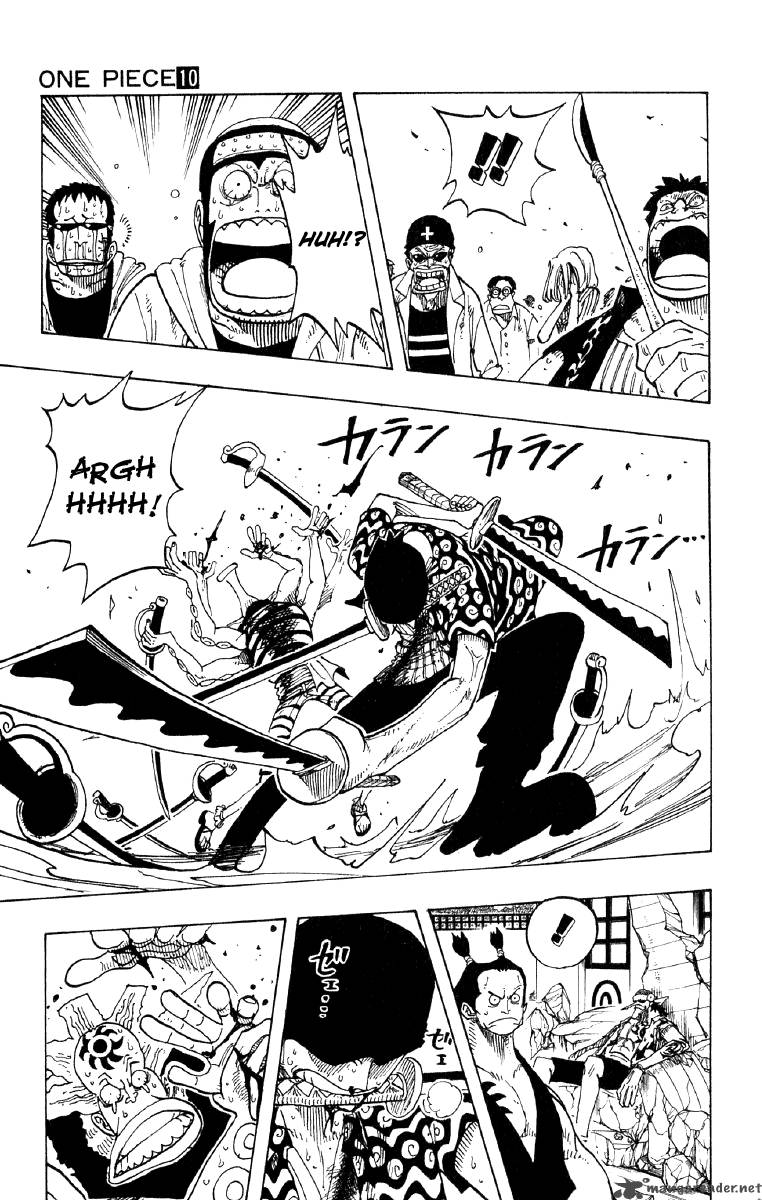 One Piece Manga Chapter 85 page 13 - Three Sword Style vs. Six Sword Style