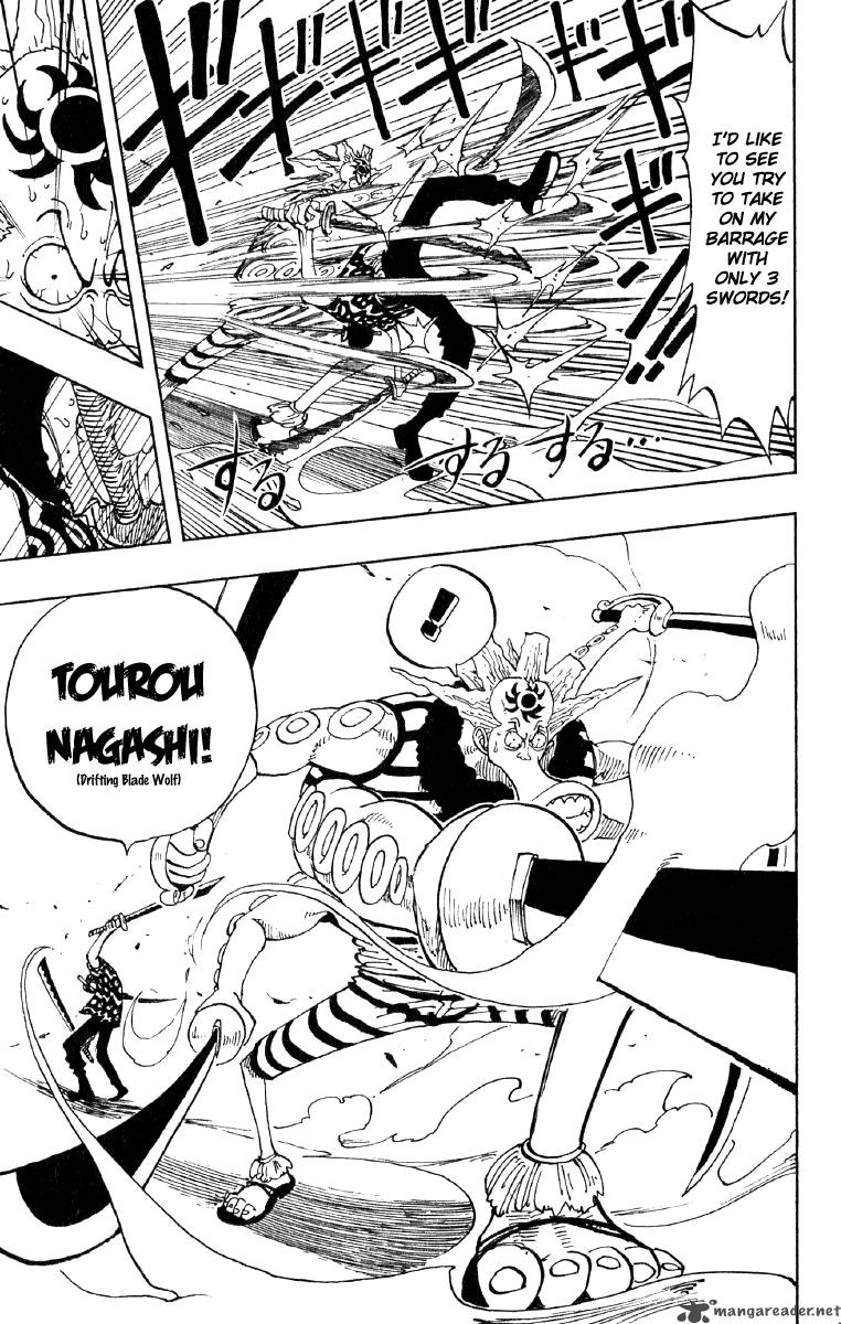 One Piece Manga Chapter 85 page 5 - Three Sword Style vs. Six Sword Style