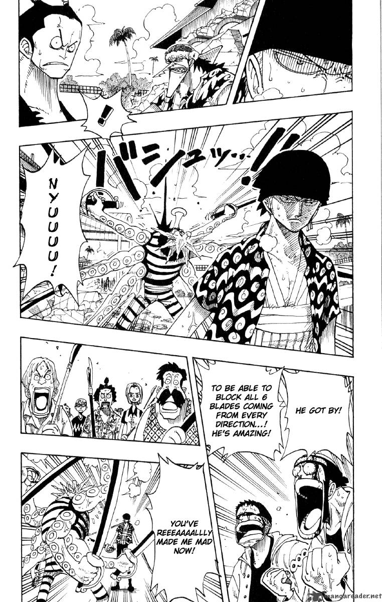 One Piece Manga Chapter 85 page 6 - Three Sword Style vs. Six Sword Style