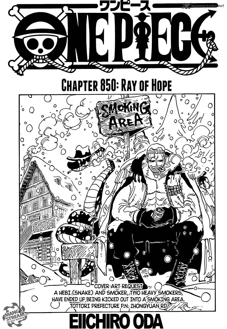One Piece Manga Chapter 850 page 2 - A Ray of Light