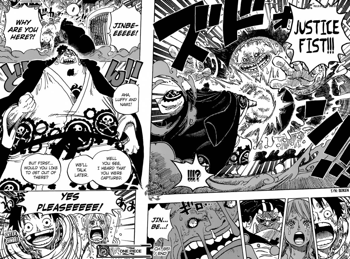 One Piece Manga Chapter 851 page 15 - Moist Cigarette