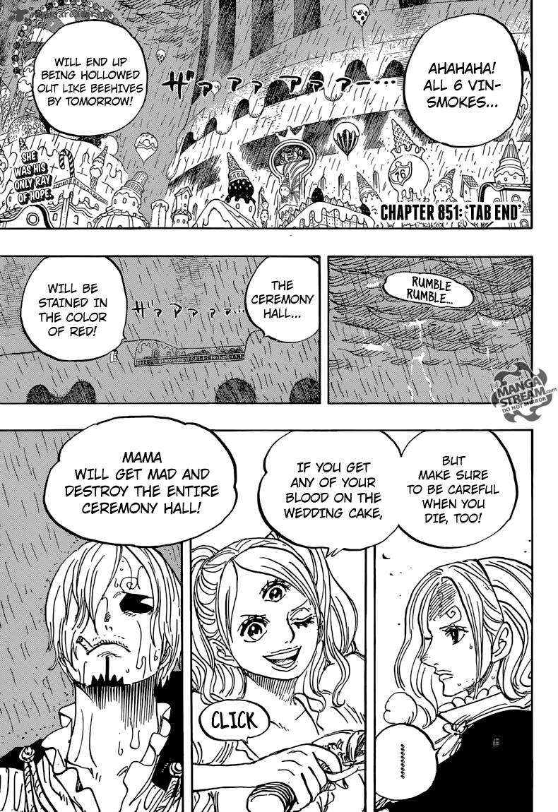 One Piece Manga Chapter 851 page 3 - Moist Cigarette