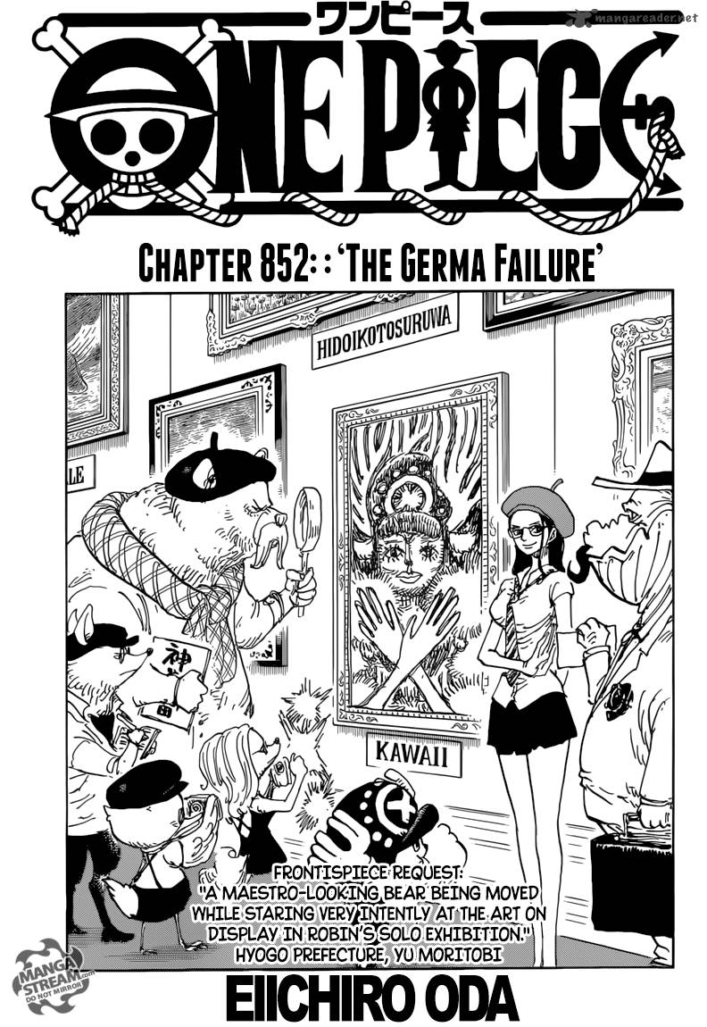 One Piece Manga Chapter 852 page 1 - Germa's Failure