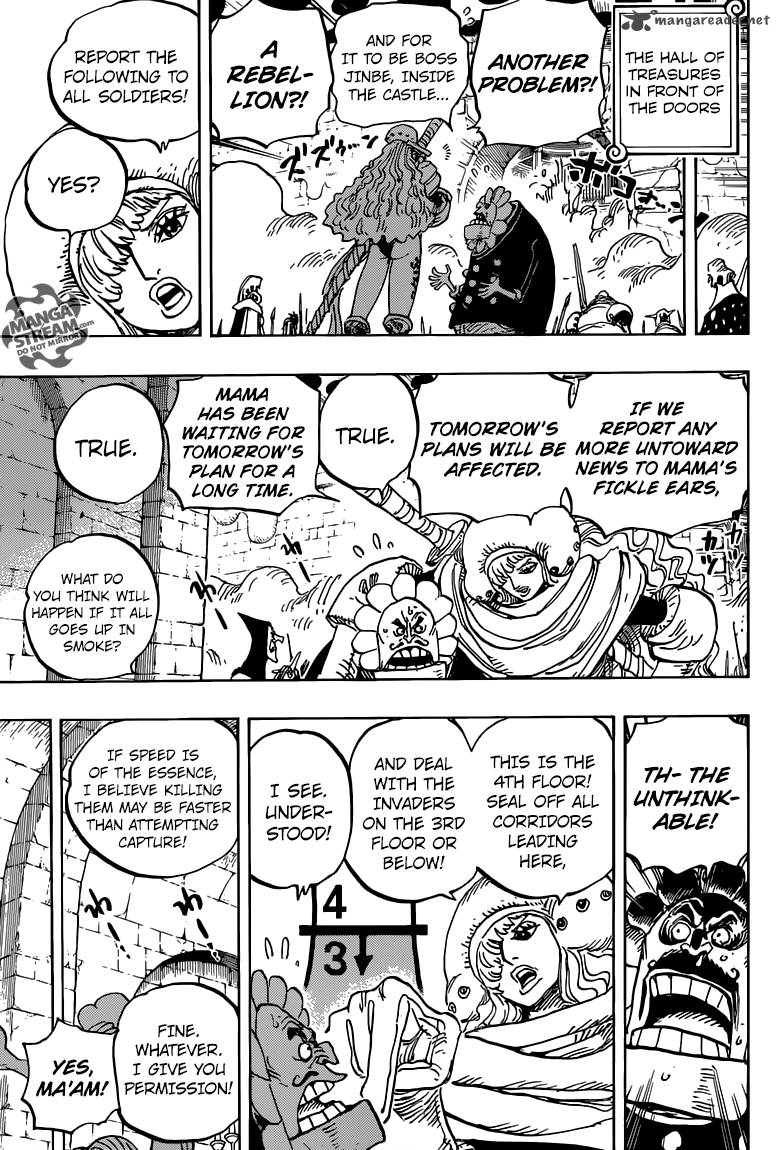 One Piece Manga Chapter 852 page 15 - Germa's Failure