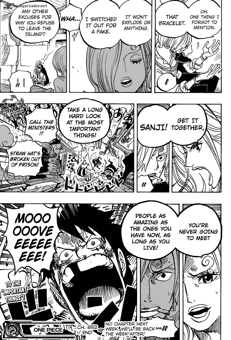 One Piece Manga Chapter 852 page 17 - Germa's Failure