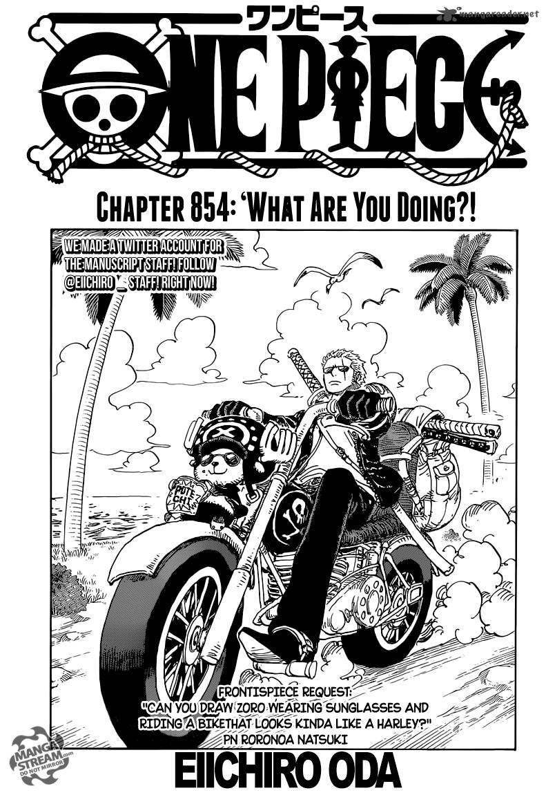 One Piece Manga Chapter 854 page 1 - What Are You Doing?