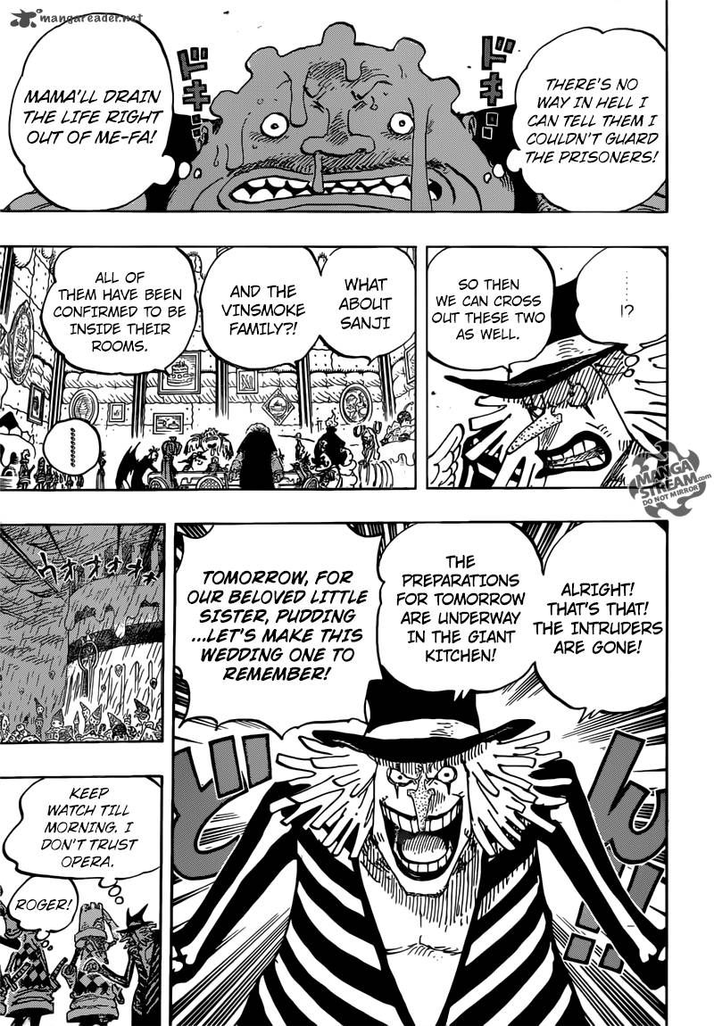 One Piece Manga Chapter 854 page 13 - What Are You Doing?