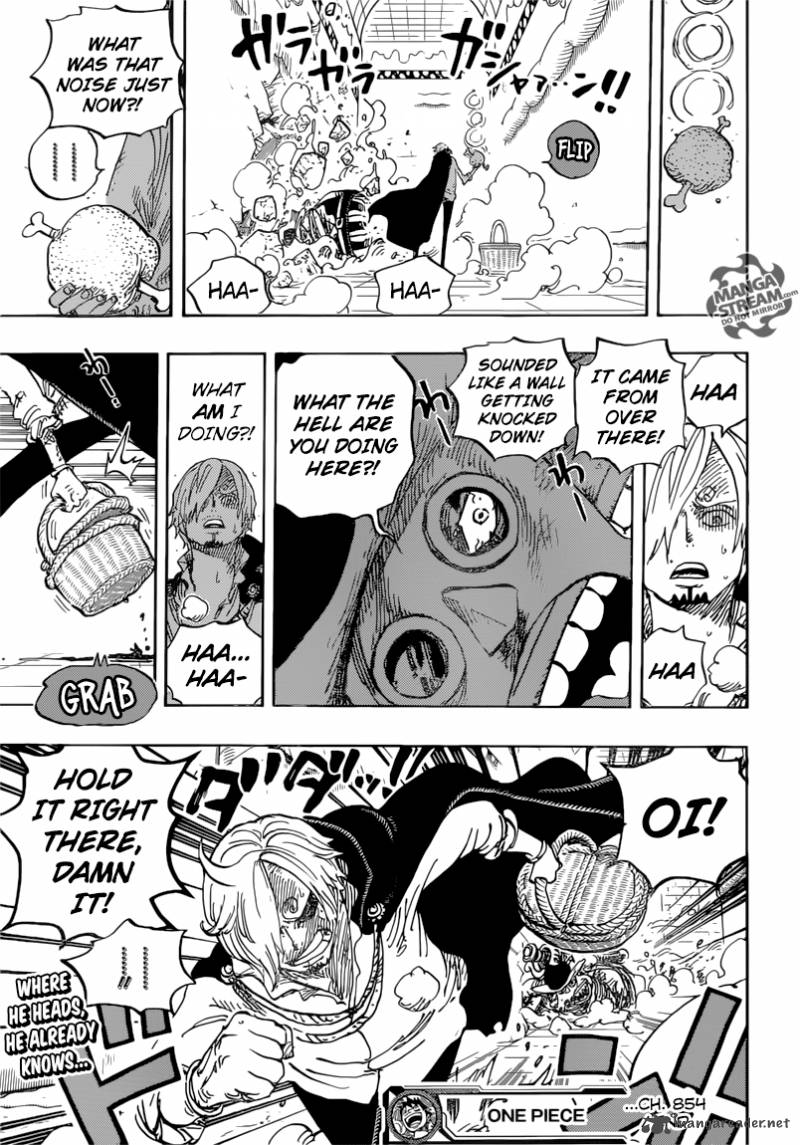 One Piece Manga Chapter 854 page 17 - What Are You Doing?