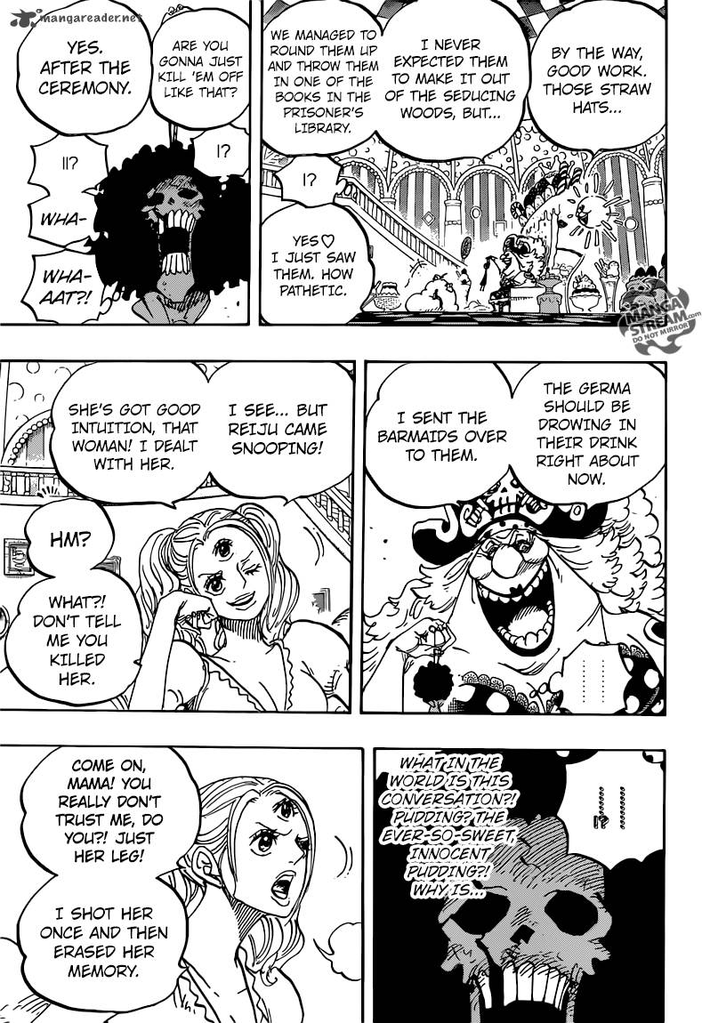 One Piece Manga Chapter 854 page 7 - What Are You Doing?