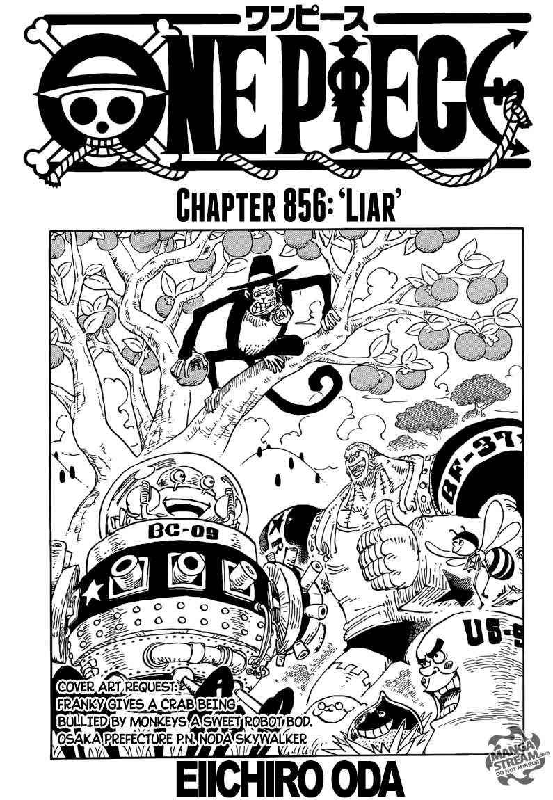 One Piece Manga Chapter 856 page 1 - Liar