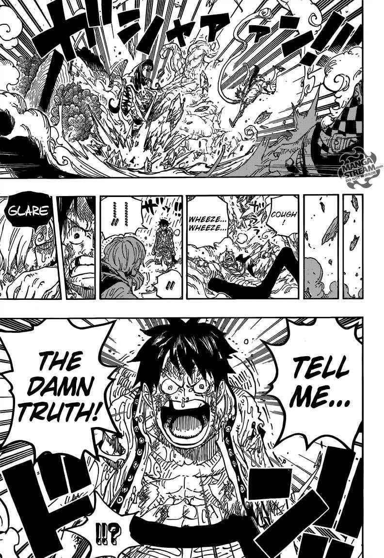 One Piece Manga Chapter 856 page 15 - Liar