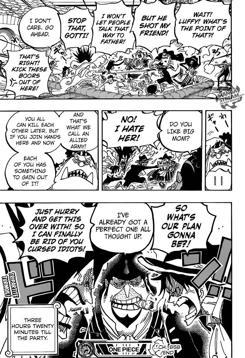 One Piece Manga Chapter 858 page 17 - Meeting