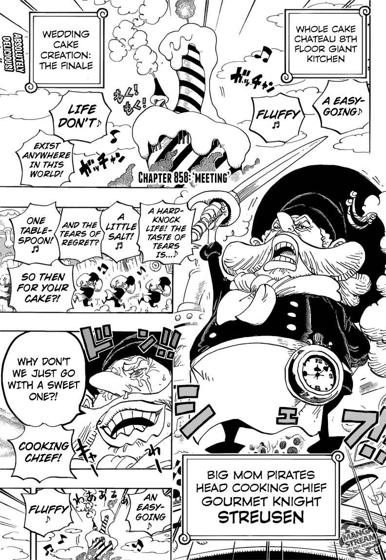 One Piece Manga Chapter 858 page 3 - Meeting