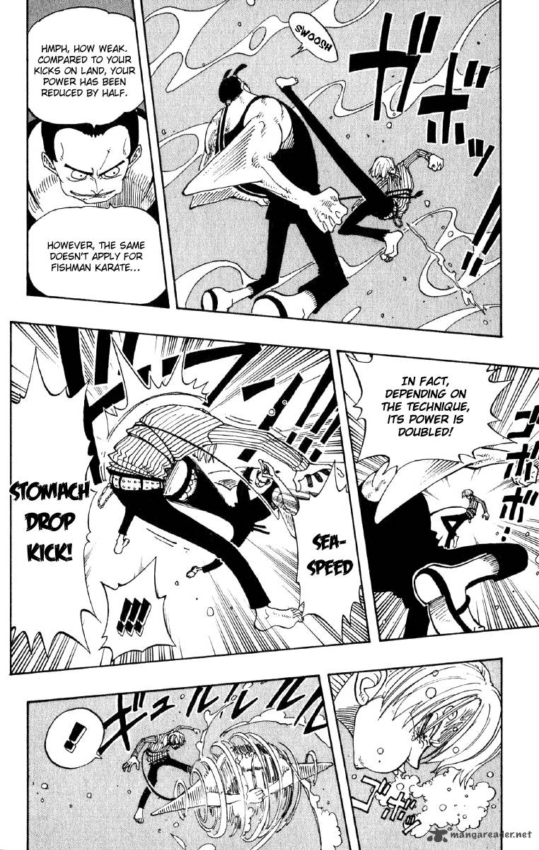 One Piece Manga Chapter 86 page 13 - Chivalry vs. Fish-Man Karate