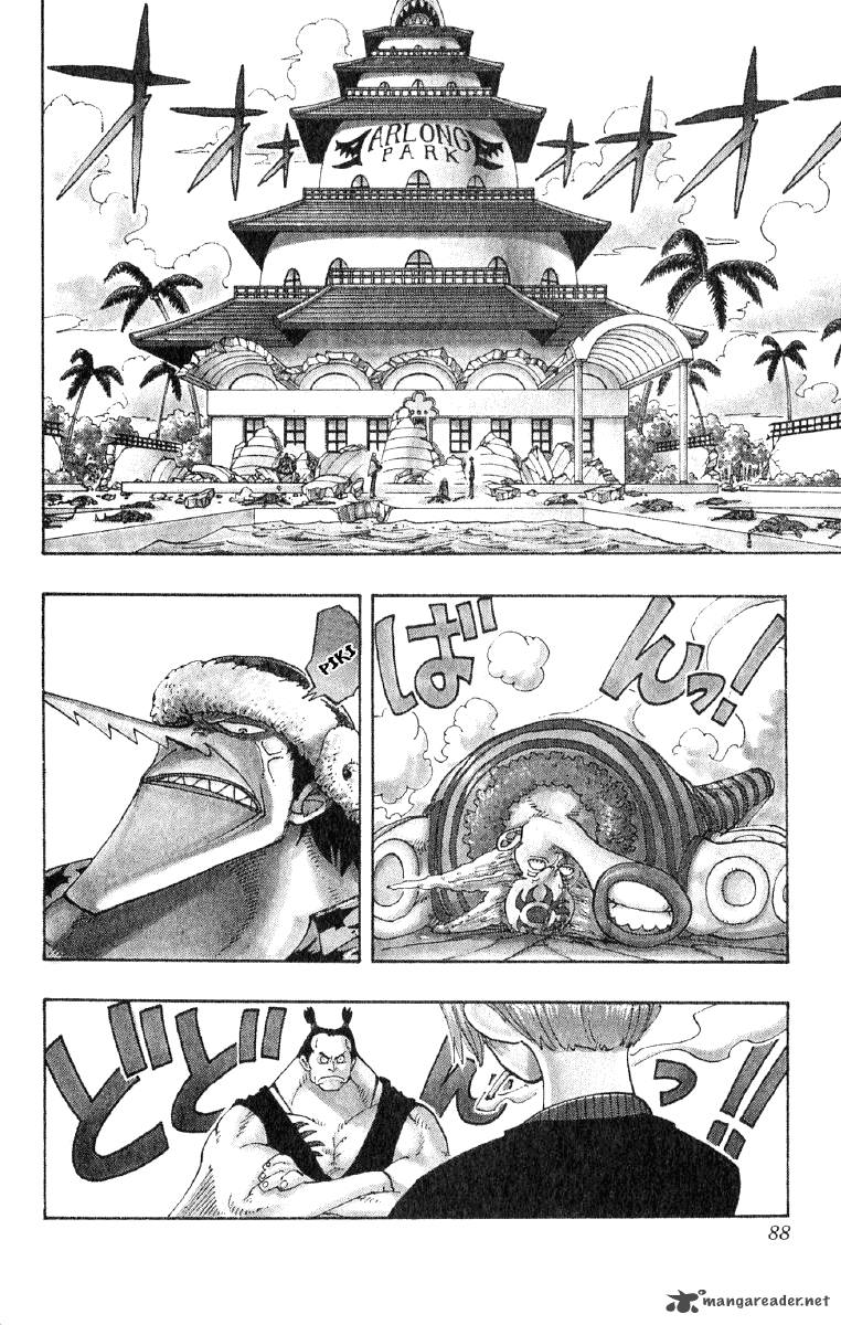 One Piece Manga Chapter 86 page 4 - Chivalry vs. Fish-Man Karate