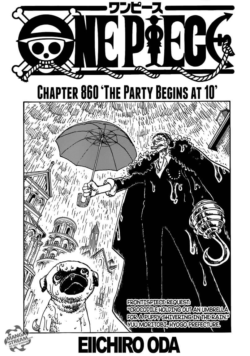 One Piece Manga Chapter 860 page 1 - 10:00 Opening of the Banquet