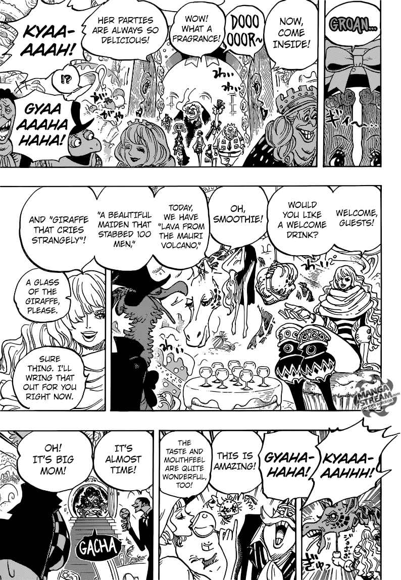 One Piece Manga Chapter 860 page 11 - 10:00 Opening of the Banquet