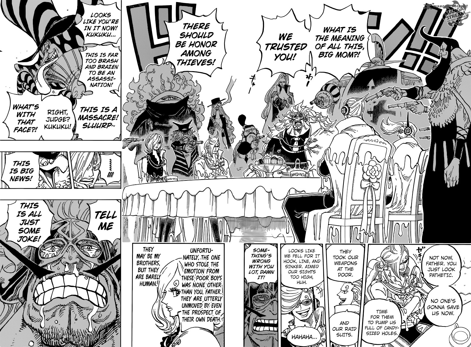 One Piece Manga Chapter 864 page 12 - The Vinsmoke Massacre Plot