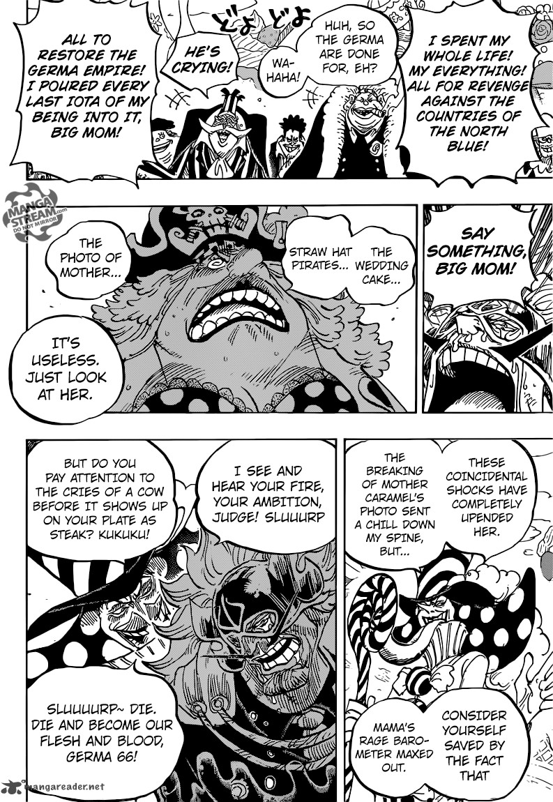 One Piece Manga Chapter 864 page 13 - The Vinsmoke Massacre Plot