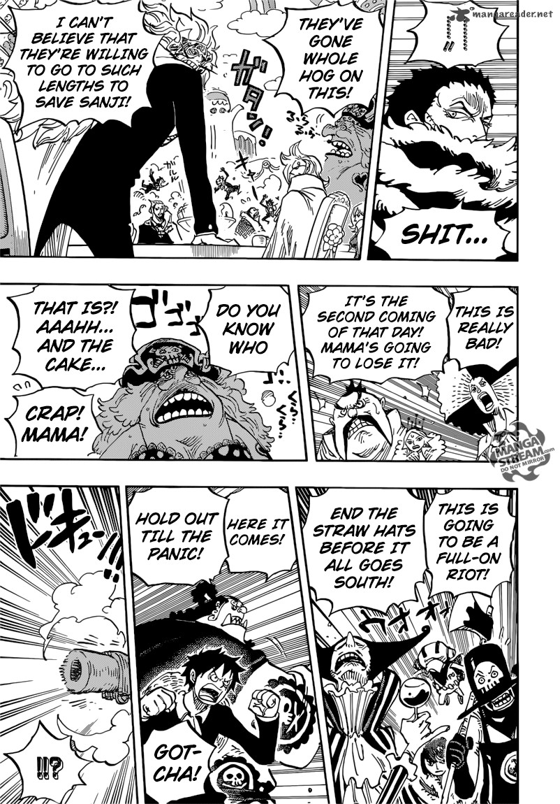 One Piece Manga Chapter 864 page 5 - The Vinsmoke Massacre Plot