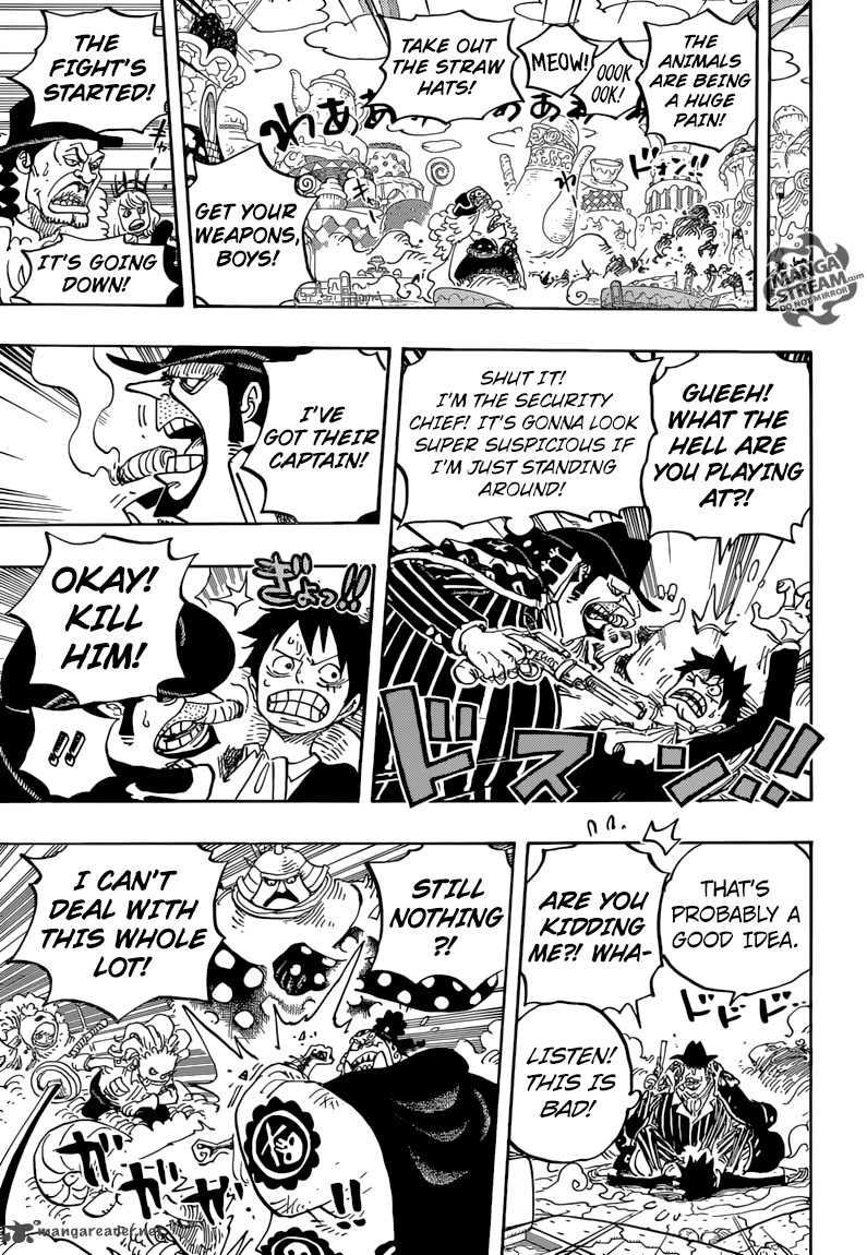 One Piece Manga Chapter 864 page 9 - The Vinsmoke Massacre Plot